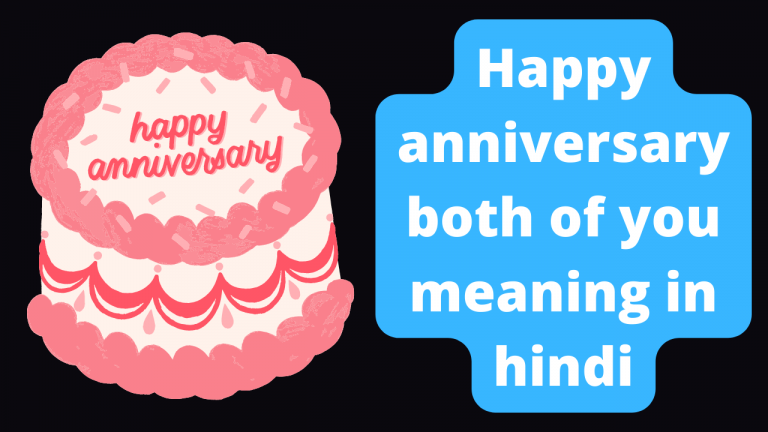 happy anniversary both of you meaning in hindi